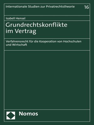 cover image of Grundrechtskonflikte im Vertrag